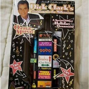 Dick Clark's Countdown to the Millennium Ornament - Plays 2 Songs - New in Box.